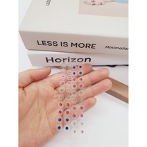 귀지압패치 크리스탈 쥬얼리 이혈테라피 귀마사지 이침, 크리스탈 컬러, 1개