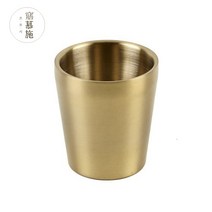 오모시 유기그릇 이중컵 물컵 스텐컵 컵 한정식 고급식당 냉면집 고기집