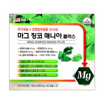마그 징코 매니아 플러스 120캡슐, 4개월 120캡슐