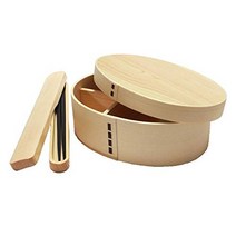 [천연 삼나무] 구부려 왓파 일단 도시락 상자 우레탄 도장 700ml (도시락 상자·목제 젓가락·젓가락 상자 세트)