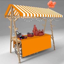 패브릭 디스플레이 스탠드 접는 카트 쇼핑몰 플리마켓, 1개, 고정식 150x60x200 노란색과 흰색