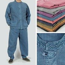 다흰2599 봄가을 티셔츠 바지 세트 생활한복 개량 법복