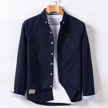 DarjinQD 남자옥스포드셔츠 순면 슬림핏 와이 캐주얼 긴팔 셔츠