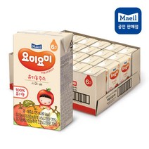 매일유업 요미요미 유기농 주스, 사과배, 125ml, 24개