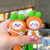 벤쿠쿠 귀여운 당근 토끼키링 BKK512, 당근토끼-주황스트랩