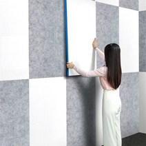 원룸 아파트 실내 벽 천장 방음벽 방음재 흡음재 설치 방음 스펀지 50x100cm 두께3cm 5cm, 리넨화이트