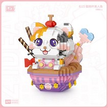 LOZ 다이아몬드 빌딩 블록 피규어 동물 럭키 인어 중국 벽돌 난감 소년 소녀 컬렉션 선물 8113 8114 8115, 03 8115 no box