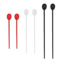 쉽게 풀수있어 재사용 가능한 실리콘 케이블타이 6pcs, 없음