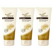 3개)네추어비 비더네추럴 쌀뜨물 마일드폼클렌저180ml, 180ml, 3개