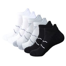 미리미터 남성 여름 스포츠 자전거 발목 양말 사이클 라이딩 삭스 6종 세트, 3컬러(화이트2그레이2블랙2)