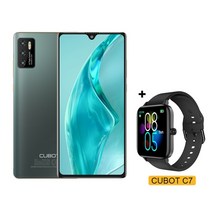 cubot p50 2022 새로운 스마트폰 android 6gb ram 128gb rom(256gb 확장) 4200mah 6.217 인치 nfc 20mp 카메라 휴대 전화, 녹색 추가 시계 c7