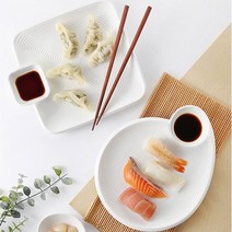 트윈 서빙 플레이트 만두 초밥접시 (2type), 사각, 1개