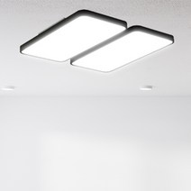 더브라이트 LED 클래식 방등/거실등 블랙 무타공 (60W/120W/180W) 인테리어 조명 천장등, 4등(120W)
