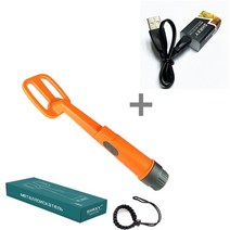 금속 탐지기 지뢰 검출기 탐지 보물 찾기 수중 금속 탐지기 펄스 pinpointer 금, 주황색 배터리