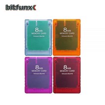 Bitfunx-PS2 FMCB v1.966무료 Mcboot 메모리 카드 PS2 소니 플레이 스테이션 2 64MB OPL 투명 케이스 포함, 14 orange-8mb