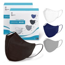 국내생산 새부리형 일회용 마스크 컬러 대형 귀편한 숨쉬기 편한 마스크 50매입 (검정/화이트/네이비/그레이), 화이트, 50매