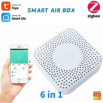 Zigbee WiFi Tuya 스마트 공기측정 센서 PM2.5 PM10 온도 습도, Zigbee 6 in 1