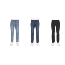 23S/S 게스(Guess) 남자 청바지 일자핏 스트레이트핏 스판진 남성 연청 블랙