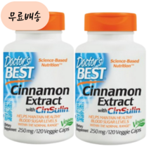 닥터스베스트 시나몬 계피 추출물 신슐린 250m.g 120개입 2개 Cinnamon, 120정, 120정