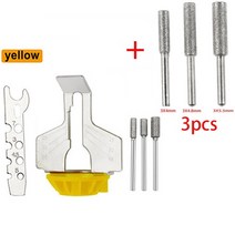 체인톱연삭기 연마기 그라인더 톱날 기계톱 전기톱 towayer 샤프닝 어태치먼트 회전 도구 키트 전기 샤프닝 연마 어태치먼트 세트 톱 체인 도구, 1-노란색 3개