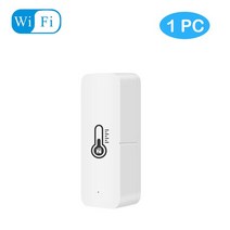 와이파이온도계 온습도 wifi 스마트 센서 온도계 습도계 Tuya스마트 와이파이 ZigBee 온도 습도 실내 컨트롤러 알렉사 구글 홈으로 모니터링, WIFI 1PCS, 1PCS WIFI
