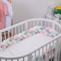 1M/2.2M/3M 아기 범퍼 유아용 침대 범퍼 신생아 매듭 꼰 범퍼 베개 쿠션 침구 세트 범퍼 룸 장식, 2.2M(86.6inch), C8