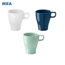이케아 FARGRIK 사기 도자기 머그컵 3컬러 [이케아정품], 3개, 다크터쿼이즈