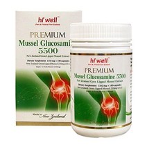 Hi Well Premium Mussel Glucosamine 5500 하이웰 프리미엄 홍합 글루코사민 5500mg 180베지캡슐
