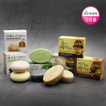 무궁화 때비누 시리즈 100g 6종 / 오곡 참숯 허니 노니 화산송이 사해소금, 노니인진쑥