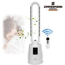 무배 날개없는선풍기 공기청정형 저소음 에어홀 리모컨 회전형 ZMF-BM383W, 짐머만(ZMF-BM383W)
