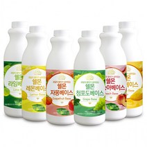 쉘몬 과육있는 농축액베이스 1kg 에이드원액 자몽 레몬 복숭아 자두 한라봉 깔라만시오렌지, 과육 체리