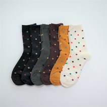 보니따미 여성중목양말 땡땡이 골고루 5족-국산
