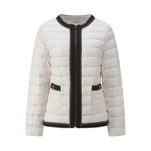 샤트렌 여성 다운(오리솜털80.깃털20)패딩 재킷 가볍고 따뜻한 라운드넥 숏기장 간절기 또는 겨울 데일리 아우터