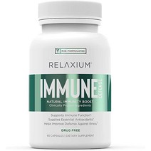 릴렉시움 면역 방어 강력한 천연 지원 보충제 엘더베리 마늘 에키네시아 비타민 C ampamp 아연 60캡슐 30일분