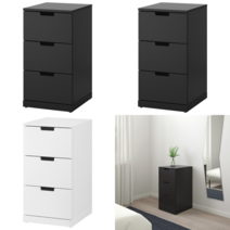 이케아 서랍장 NORDLI 노르들리 3칸서랍장 앤트러싸이트 40x76 cm