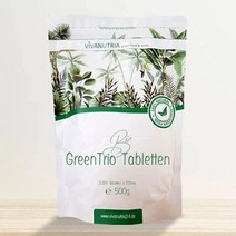 독일직구 VivaNutria Bio Green Trio Pellets 500 g 제제 자연유래 재배 I 2000정 첨가제 미첨가 식품 및 생식품 품질 I 비건, 수량, 상세참조