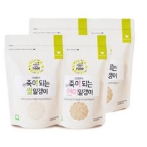 그린원푸드 이유식용쌀 죽이되는 쌀알갱이 2p + 죽이되는 현미알갱이 2p, 1세트