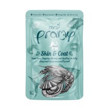 프라미 기능성 파우치 70g 고양이간식, 스킨&코트 참치+새우+가리비