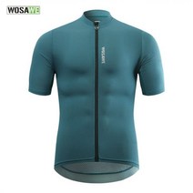 WOSAWE-남성용 사이클링 저지 반팔 여름 통기성 반사 자전거 의류 빠른 건조 타이트 로드 자전거 셔츠 저지