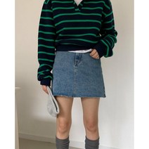 청치마 청 미니 스커트 기본 베이직 에이라인 에이치라인 중청 연청 2 color