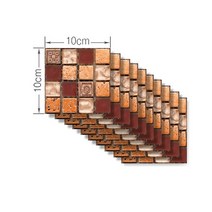 붙이는 타일 접착식 데코 바닥 셀프 시공 3D 모자이크 페이스트 자체 접착 DIY 이동식 장식 pvc 벽 도매, MSC043+15x15cm10pcs