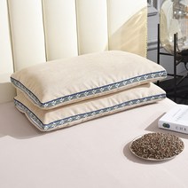 한아로지스 메밀베개 커버분리 린넨 부드러운 촉감, 베이지