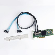 Dell Perc H310 SATA SAS HBA 컨트롤러 RAID 6Gbps PCIe x8 LSI 92408i M1015 + SFF8087(4) 7 핀 케이블, 한개옵션0