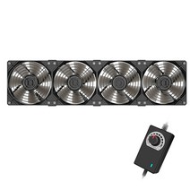 에어블로우 실링팬 에어컨선풍기 천정 천장선풍기 zezzio 120mm 강력한 팬 고속 풍량 서버 냉각 시스템 3000rpm 220v btc 광부 워크스테이션 캐비닛 팬, 4 팬, 영국 플러그