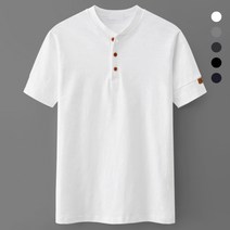 남녀공용 빅사이즈 가죽와펜 헨리넥 반팔티 (MDST790RR)