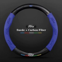 스티어링 휠 핸들커버 포드 포커스 레인저 트랜짓 에지 스포츠 피스타 모데오 MK2 8 적합한 자동차 터닝 퍼, 04 O blue