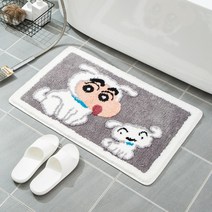 짱구는못말려 카페트 발매트 욕실 짱구 화장실 발깔개 현관 흰둥이 신발장 카펫 부리부리몬 주방 러그 흰둥이 자취필수템 짱아, B