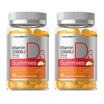 Horbaach Vitamin D3 2000iu 50mcg per serving 호바흐 비타민 D3 90구미 2팩