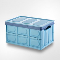 정리정돈 휴대용 공간활용 폴딩박스 L, 블루, 1개