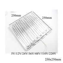 12v전기장판 12볼트전기장판 12v 온열 차량 자동차 전기 겨울 매트 시트 알루미늄 호일 난방 패드 밴드 히터 플레이트 200x200mm 12V 24V 220V 자체 접착 유연, [05] 110V, [02] 100x100mm